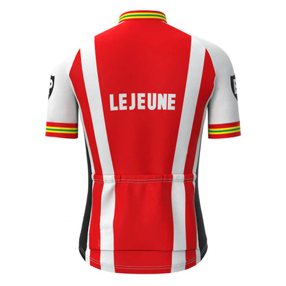Lejeune BP Red Vintage Short Sleeve Cycling Jersey Top