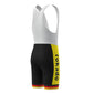 Rokado Black Yellow Vintage Cycling Bib Shorts