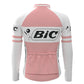 BIC Pink Vintage Long Sleeve Cycling Jersey Top