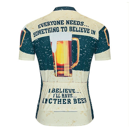 Beer Yellow Short Sleeve Cycling Jersey