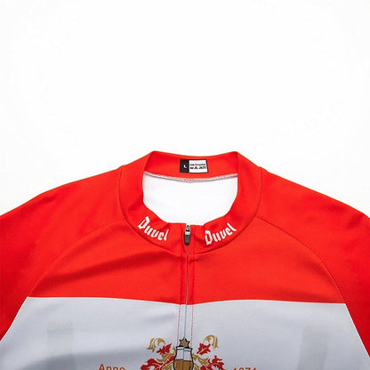 Beer Duvel Red Short Sleeve Cycling Jersey