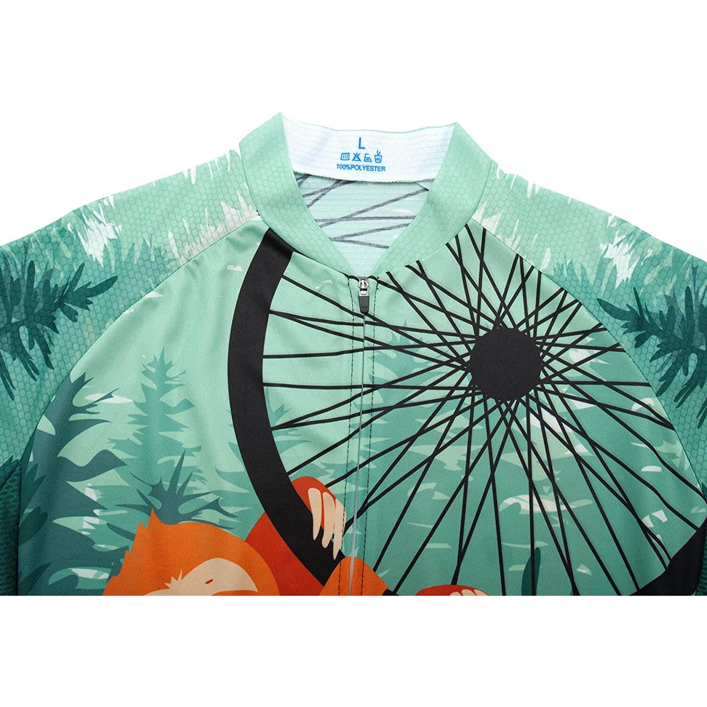 Forest Sloth Funny Short Sleeve Cycling Jersey