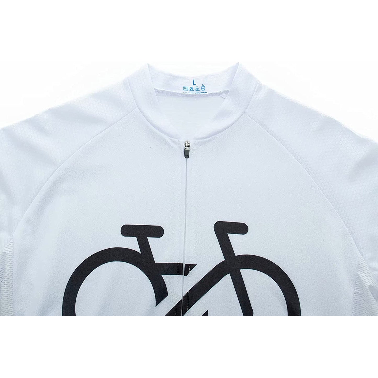 White Short Sleeve Cycling Jersey