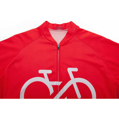 Red Short Sleeve Cycling Jersey