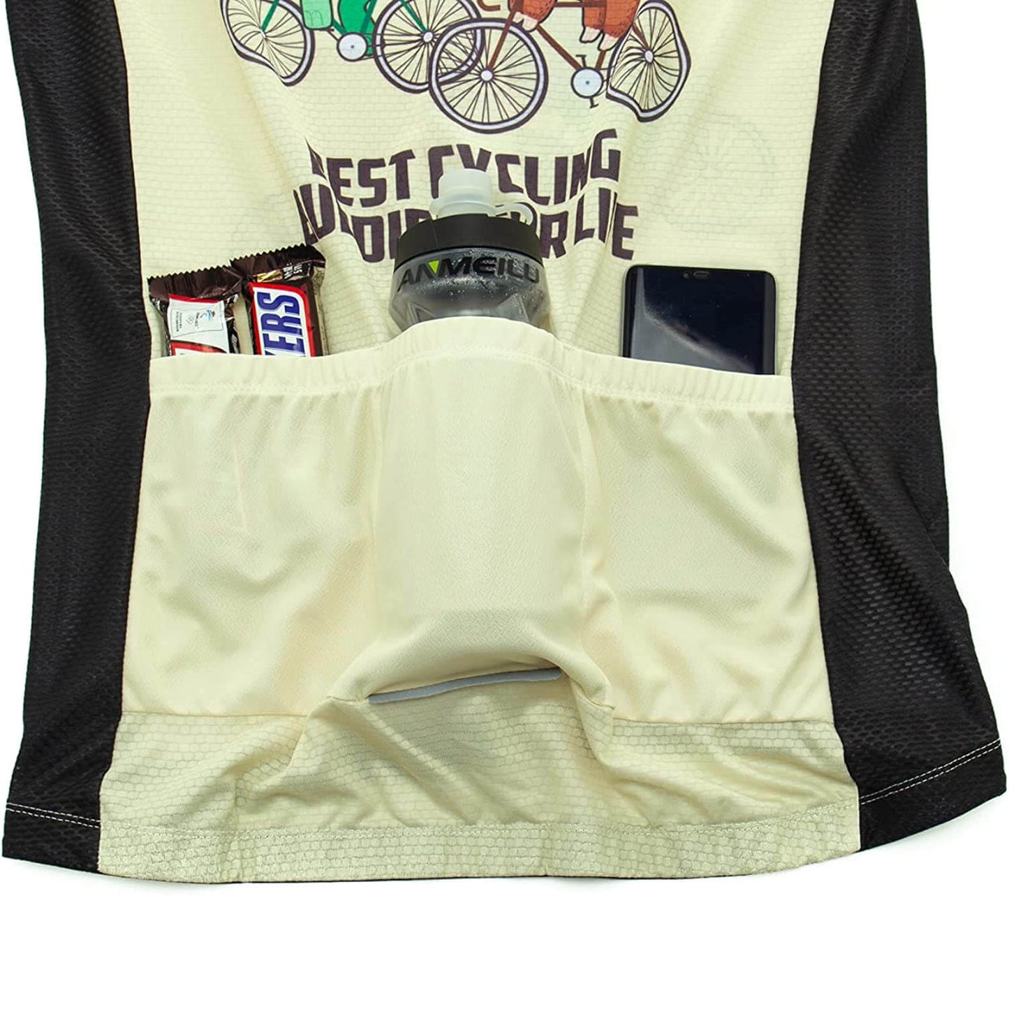 Turtle & Sloth Funny Short Sleeve Cycling Jersey