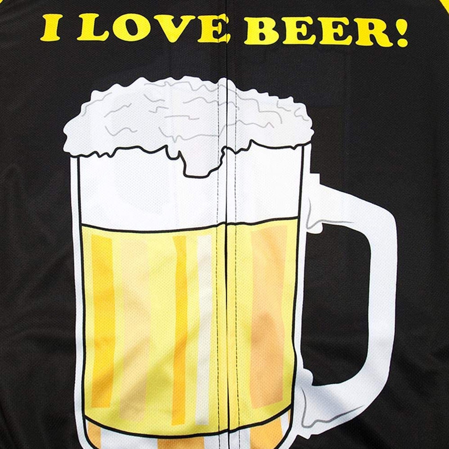 I Love Beer Men Funny MTB Short Sleeve Cycling Jersey Top