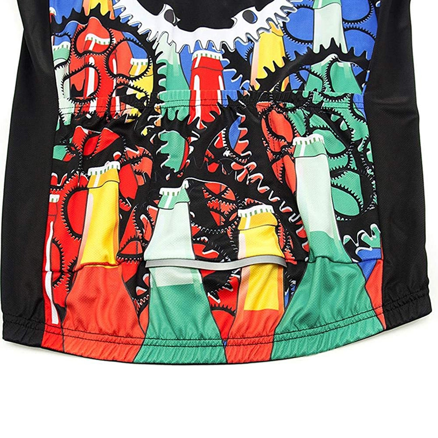 Beer Gearwheel Blue Short Sleeve Cycling Jersey