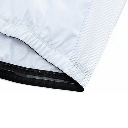 White Short Sleeve Cycling Jersey