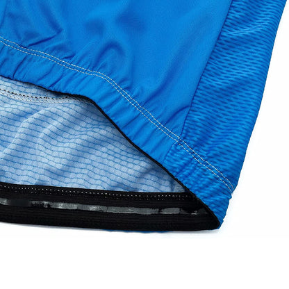 Blue Short Sleeve Cycling Jersey