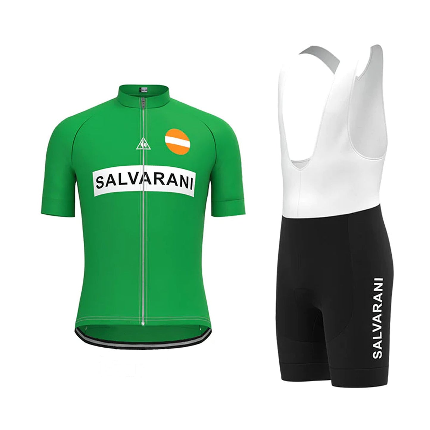 SALVARANI Green Vintage Short Sleeve Cycling Jersey Matching Set